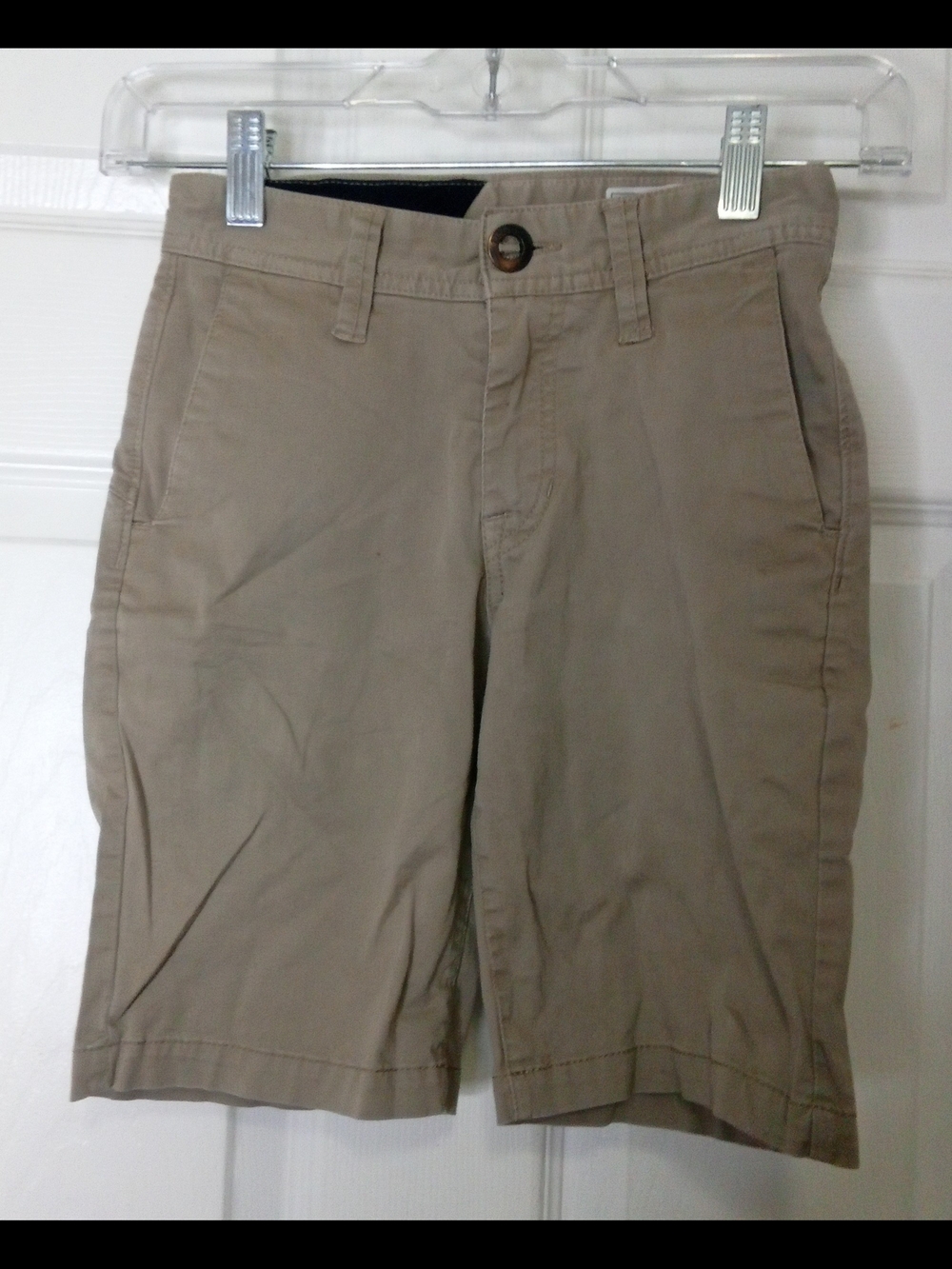 Volcom Khaki/Tan Boys' Casual Flat-Front Shorts